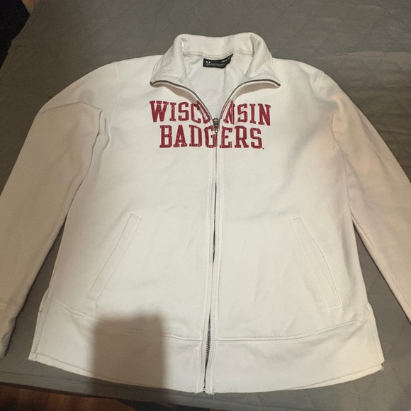 Under Armour White Fleece Jacket - Picture 1 of 5
